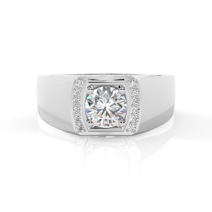 Prong Setting Diamond Men's Engagement Ring