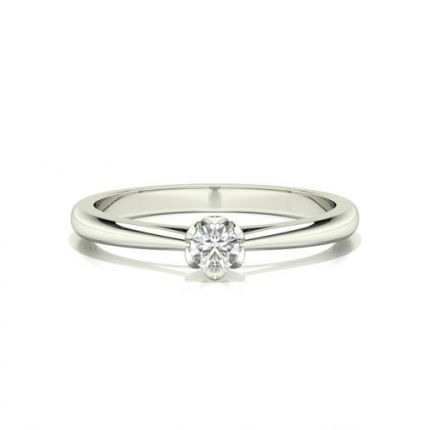 6 Prong Setting Round Diamond Engagement Ring