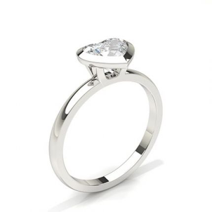 Bezel Setting Solitaire Diamond Engagement Ring