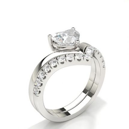 White Gold Bridal Set Diamond Engagement Ring