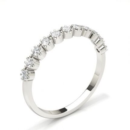 Prong Setting Half Eternity Diamond Ring