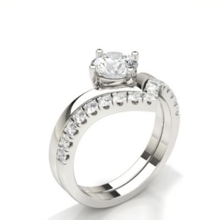 White Gold Bridal Set Diamond Engagement Ring