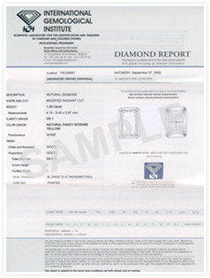 IGI Diamonds Certification